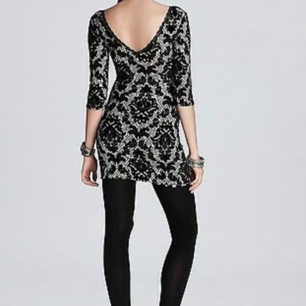 Intimately Free People Black Velvet Burnout Dress Medium - Picture 8 of 8